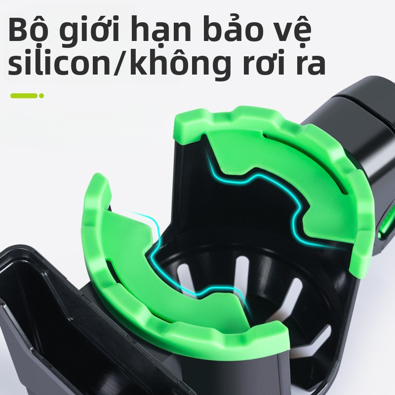 giá đỡ cốc nước xe máy，Giá đỡ cốc nước loại mới, lắp đặt ngẫu nhiên xoay 360 độ, có thể sử dụng làm giá đỡ điện thoại di động hoặc có thể lưu trữ cốc nước, được làm bằng chất liệu ABS + cao su, đáng để có phụ kiện xe máy