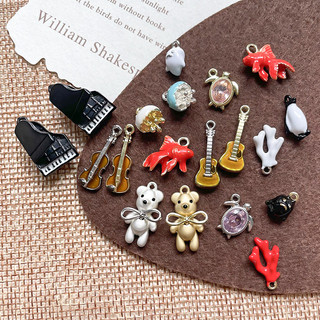Hợp Kim Đại Dương Series Chim Cánh Cụt Piano Thạch DIY Handmade Phụ Kiện Mặt Dây Chuyền Đính Hạt Trang Sức Vòng Tay Phụ Kiện