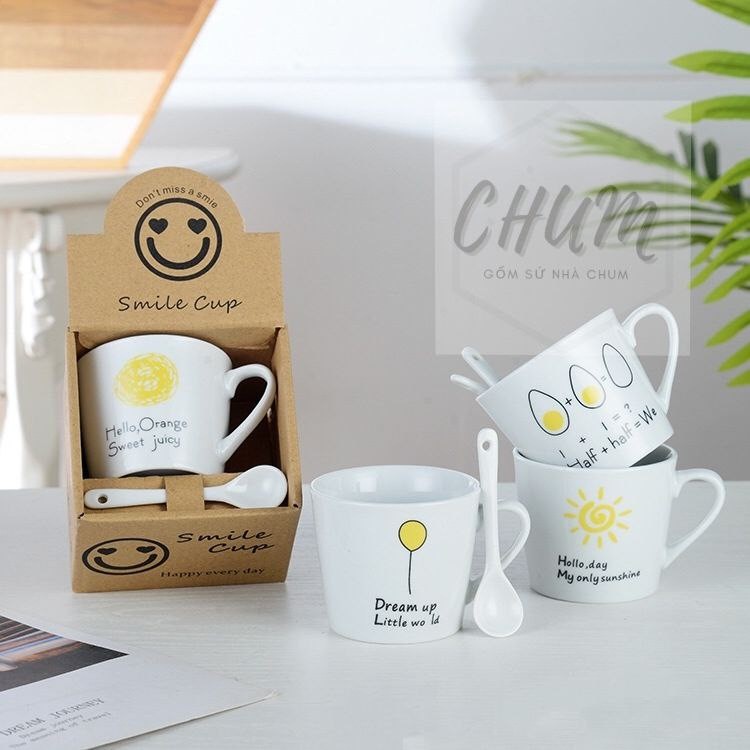 Cốc trà , cà phê gốm sứ ly sứ (Kèm hộp+thìa)  NHIỀU MẪU đa dạng KÈM THÌA pha trà pha cafe