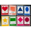 Bộ 8 thẻ học ép plastic chủ đề hình dạng flashcard shapes size A5 giáo cụ dạy học tiếng anh