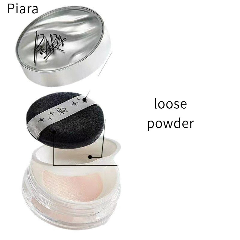 Piara Loose Powder, Set Trang điểm, Kiểm soát dầu, Bột bền, Da khô, Da dầu, Kem che khuyết điểm LGMZ