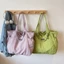 Túi tote nữ THEGIRL8B, Túi đeo vai Nylon dung tích lớn màu trơn, Dây kéo đa năng hợp thời trang Túi xách đi lại thông thường cho bé gái
