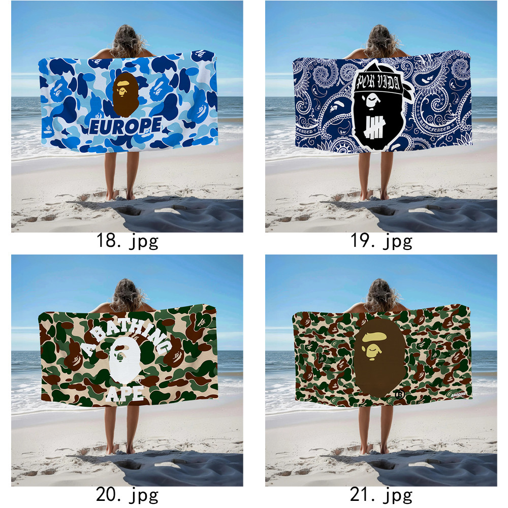 Khăn tắm vách ngăn Bape Ape Logo, Khăn tắm bể bơi đi biển, Quà tặng kỷ niệm sinh nhật
