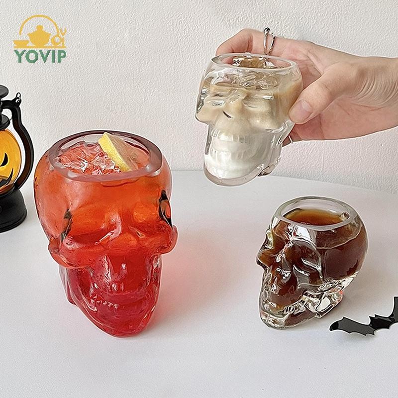YOVIP Halloween Hộ Gia Đình Trà Thủy Tinh Pha Lê Cà Phê Trong Suốt Cốc Uống Câu Lạc Bộ Rượu Bia Cốc VN