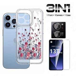 Ốp lưng không gian trong suốt hình hoa vỡ 3 In1 cho Iphone Ip15 15 Pro 15plus 15 Pro Max 16 16pro 16plus16promax 16e Vỏ điện thoại Vỏ chống sốc A6TS NRVH WVQ