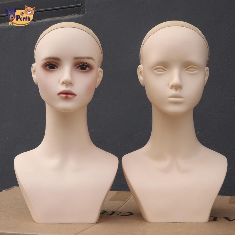 Đầu Mannequin Có Vai Nữ Đầu Giá Đỡ Sống Động Như Thật Tóc Giả Đầu Mannequin Cho Tóc Giả Trang Sức Trưng Bày Tiệm Cắt Tóc
