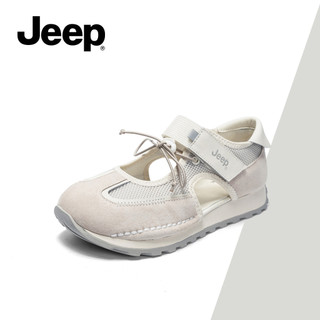 Giày Mary Jane hở mũi nữ JEEP Mùa hè mới, Thiết kế cắt, Thời trang hợp thời trang, Dép thể thao, Đi lại đa năng