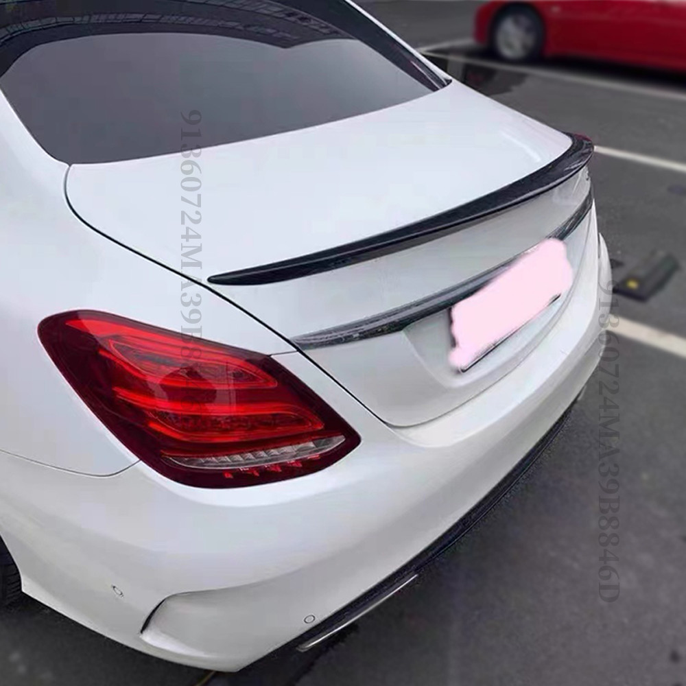 Dành Cho Xe Mercedes Benz C W205 Sedan Và C63 C43 4Door 2014 2015 2016 2017 2018 2019 2020 2021 2022 Phía Sau AMG Phong Cách Xẻ Tà Cánh Đuôi Không Khí Trang Trí Boot Lip Refit Viền