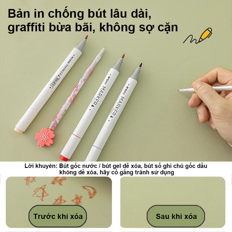 Thảm lót bàn da PU 2 mặt, chống thấm nước, không mùi, bền bỉ, Chống Lóa, Giảm Cận Thị