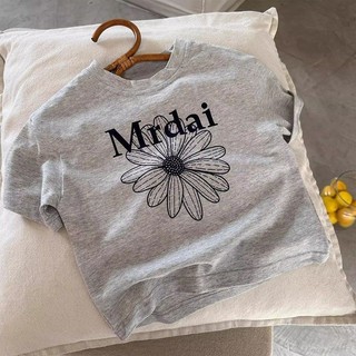 Mùa Hè Cotton Nguyên Chất Bé Gái Bé Trai Áo Thun Tay Ngắn Màu Xám Hoạt Hình Chó In Hình Thời Trang Cho Bé Cổ Tròn