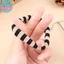 Dây buộc tóc thời trang vintage đen trắng, phù hợp cho hot girl nữ