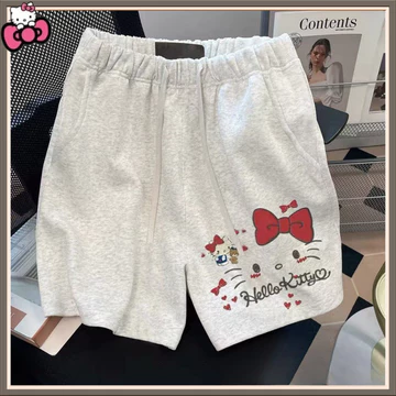 Quần Short Hello Kitty Dễ Thương Quần Short Crop Quần Short Siêu Thoải Mái Quần Pyjama Quần Short Rộng Nhà Quần Short Rời Quần In Hình Rời Hello Kitty Quần Crop