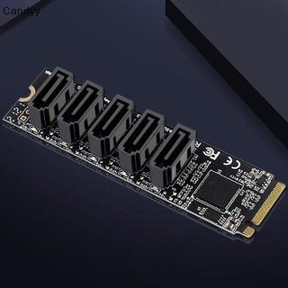 NDY M.2 NVME PCI-E PCIE X4 X8 X16 Đến 6 Cổng 3.0 SATA Adapter Card Riser III ASM1166 6GB / S Máy chủ khung gầm PC Mở rộng máy tính N