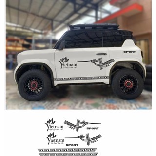 Tổng hợp Bộ tem Ô tô VF3 mẫu xe SPORT dán xe phong cách thể thao, Decal chống nước, chống phai màu, tem xe gia đình