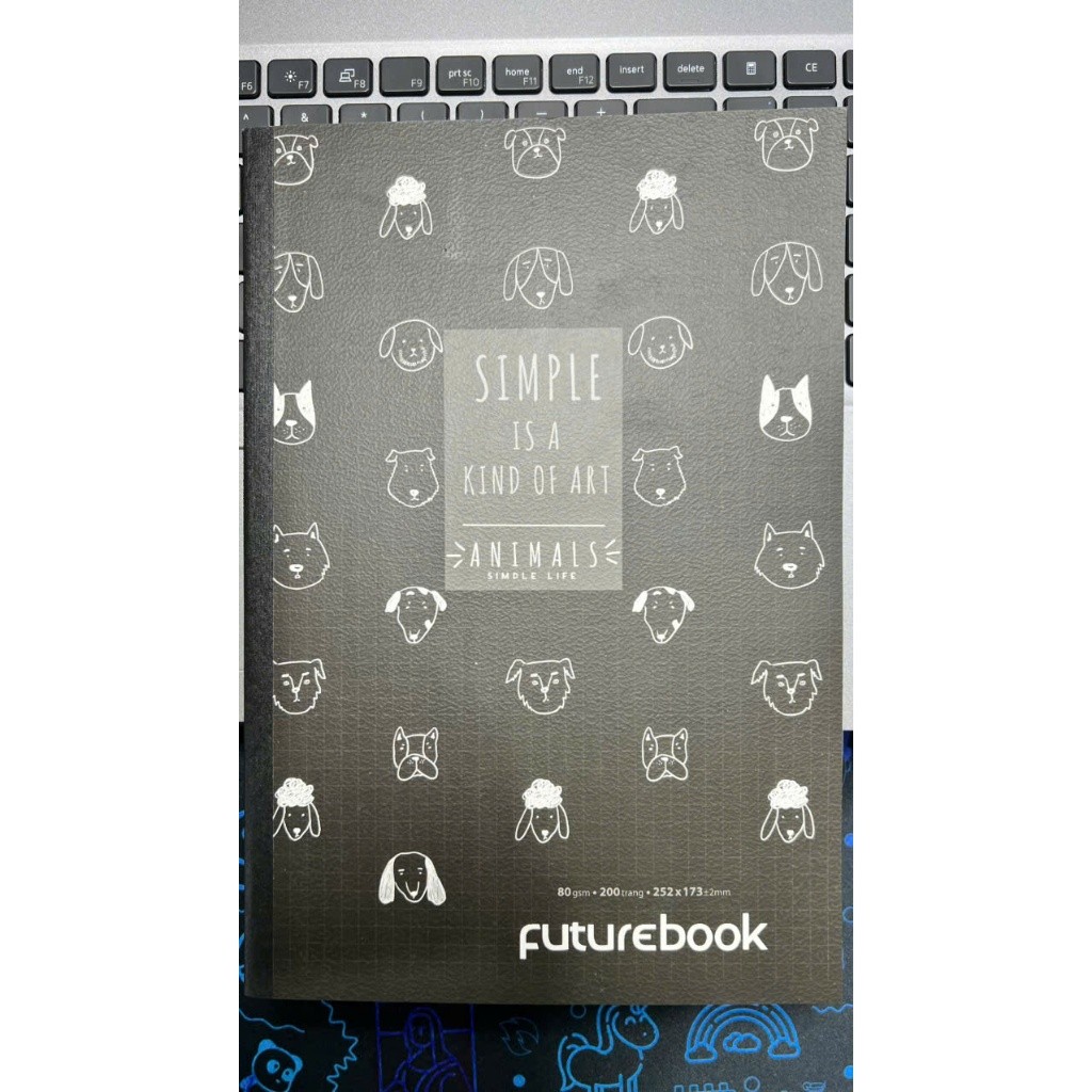 [ 2C BÌA ĐEN+ TRẮNG] Tập Sinh Viên 200 Trang Animal Future Book DK302 - Kẻ 4 Ô Ngang 80gsm