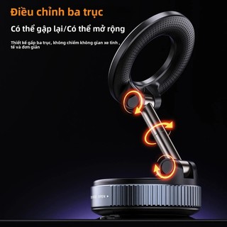 Giá đỡ nam châm ô tô phiên bản nâng cấp 2025 - Chất liệu ABS bền bỉ với màn hình hợp kim xoay ngang dọc tự do tiện lợi