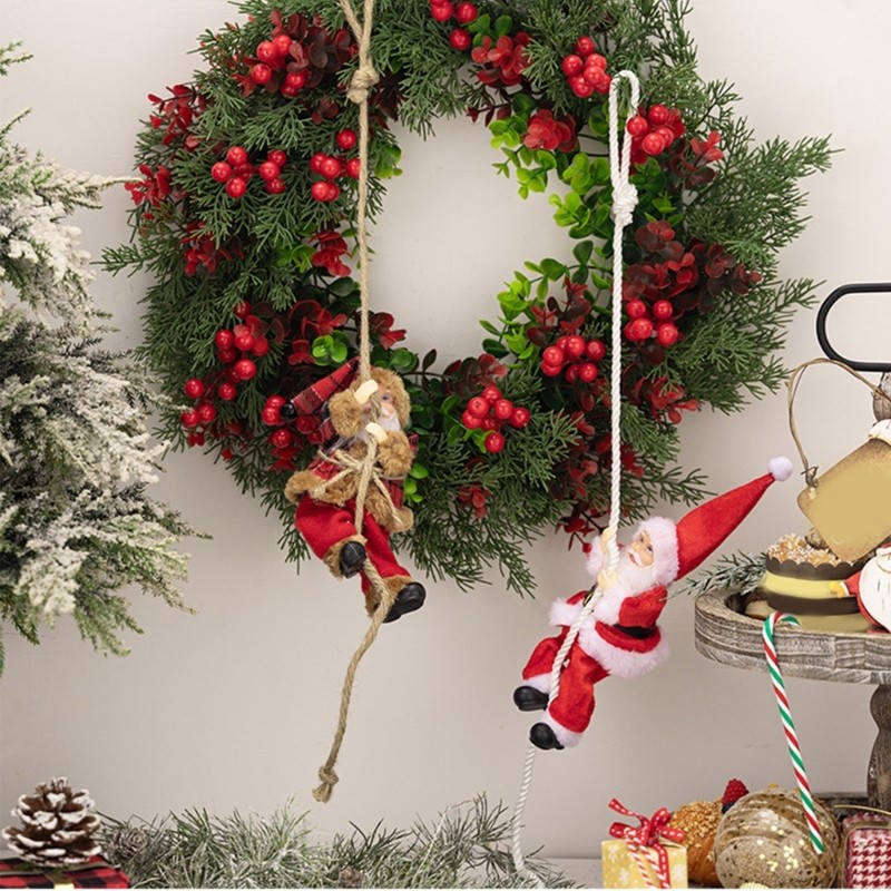Mặt Trăng Cây Giáng Sinh Ông Già Noel Đồ Trang Trí Búp Bê Có Dây Ông Già Noel Hình Nhựa Treo Trang Trí Cho Trang Trí Tiệc Tại Nhà