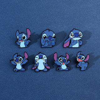 Lilo Stitch Hoạt Hình Dễ Thương Kim Loại Pin Huy Hiệu Anime Stitch Hợp Kim Men Túi Phụ Kiện