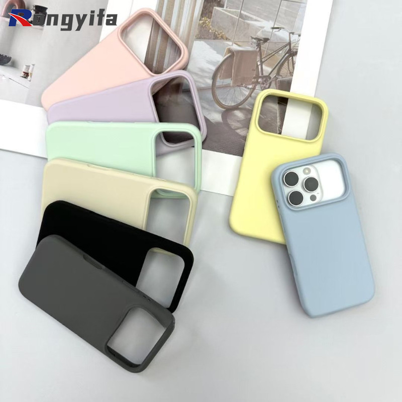 Vỏ Silicon Lỏng Giả Cho Samsung Galaxy A16 A06 A07 A17 A56 A36 A26 A35 A55 A34 5G 4G Mặt Sau Đơn Giản Vỏ Lông Cừu Màu Kẹo Dễ Thương Vỏ Điện Thoại Mềm Chống Rơi