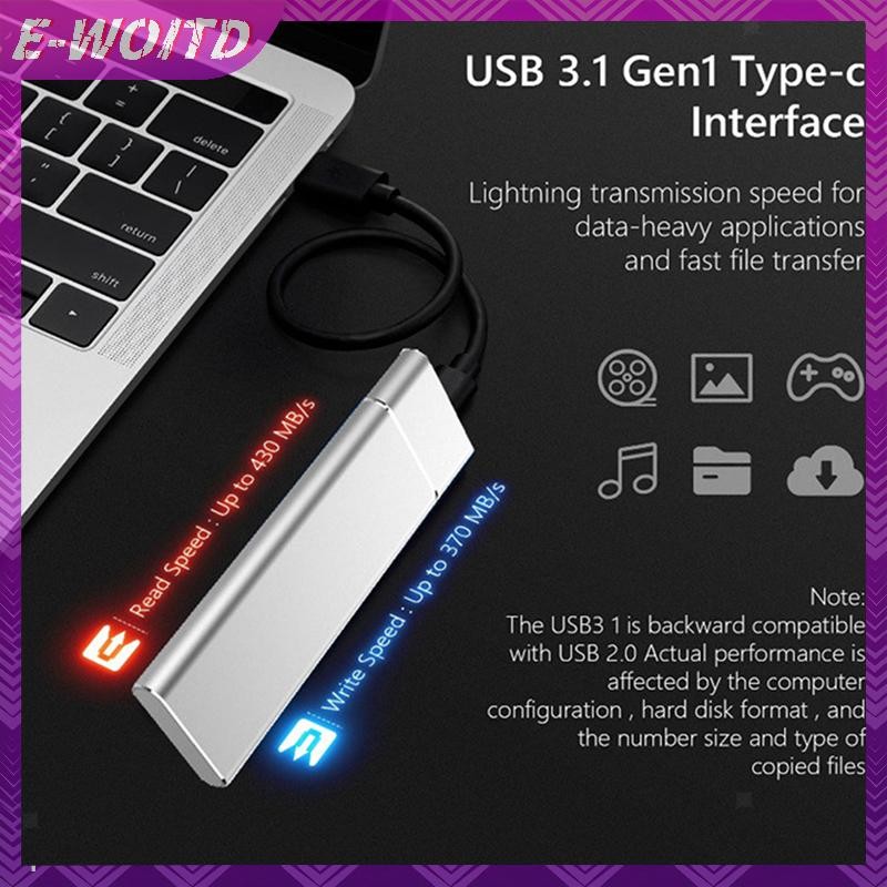 E-woitd 4TB SSD gắn ngoài 1TB 2TB 500GB Ổ cứng thể rắn di động USB 3.1 Bên ngoài HNVN