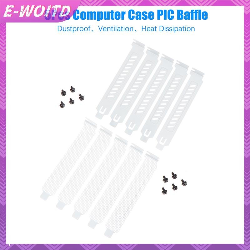 E-woitd 5 Chiếc Máy Tính Để Bàn Máy Chủ Khung Xe PCI Làm Mát Bụi Lọc Vách Ngăn Khe Cắm PCI Bảng PC Vỏ Máy Tính Thông Gió Vách Ngăn Lưới HNVN