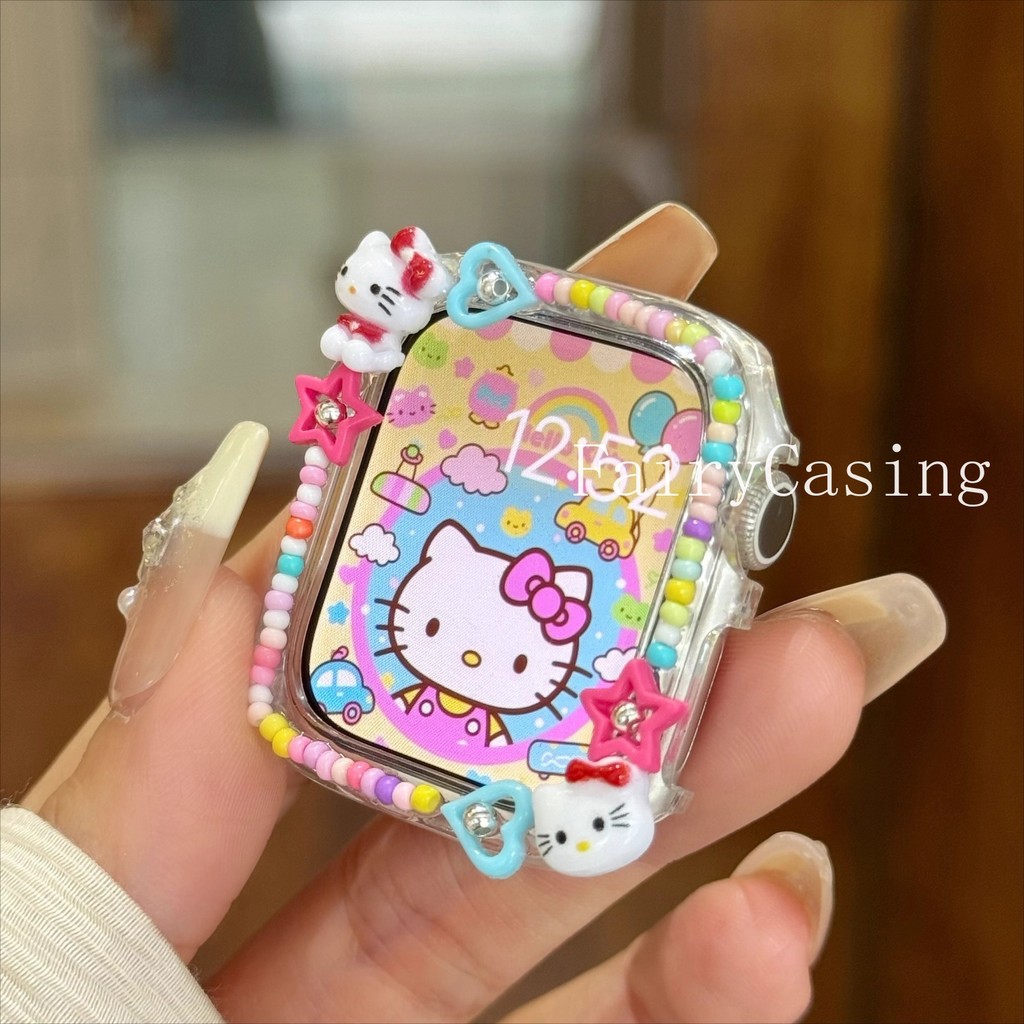 Ốp lưng bảo vệ trang trí hạt dễ thương S11 cho Apple Watch 49mm Ultra2 40 41 42 44 45 46mm Series 10 9 8 7 SE 6 5 4 cho iwatch