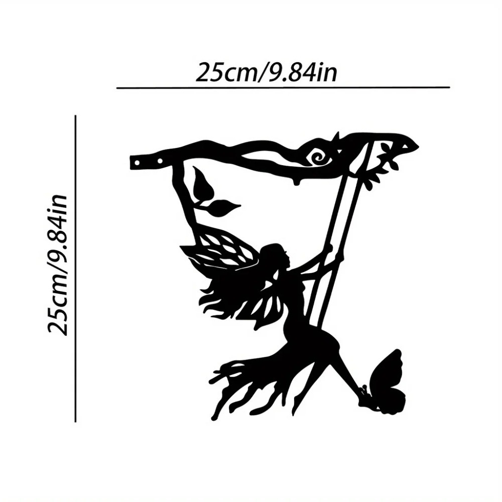 Swing Elf Metal Wall Art Decor cho sân vườn tại nhà Tượng ngoài trời