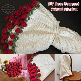 HORK Handmade Len DIY Bó Hoa Chăn Móc Chăn Quà Tặng Cho Mẹ, Bạn Gái, Sofa Chăn Hoa Bất Ngờ Hoa VN