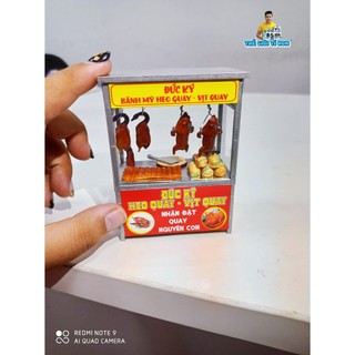 Mô hình gỗ tự lắp ráp DIY- Thế Giới Tí Hon- Hàng Rong - XE BÁNH MÌ HEO QUAY - HR12 (Sản phẩm chưa kèm keo)