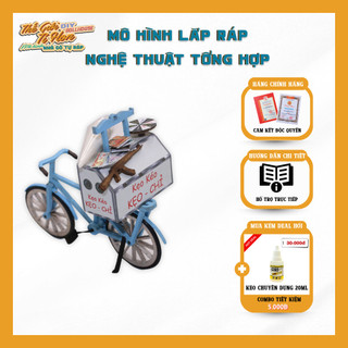 Xe Hàng Rong - Xe Kẹo Kéo - Mô Hình Tự Lắp  - Thế Giới Tí Hon Thu Nhỏ - HR03