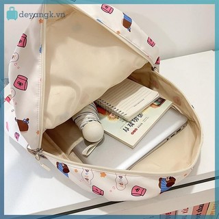 Deyangk Hoạt Hình Dễ Thương Chó Con In Ba Lô Dung Tích Lớn Thường Ngày Học Sinh Schoolbag Thời Trang Tinh Tế Cá Tính Xu Hướng Túi Du Lịch Quà Tặng VN