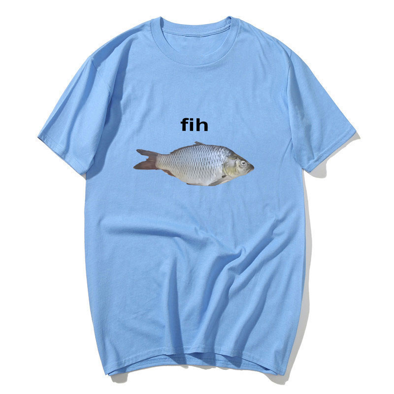 Fih Cá Nhí Nhảnh - Áo Thun Cotton Nam Nữ, Size Lớn, Thời Trang Hàng Ngày