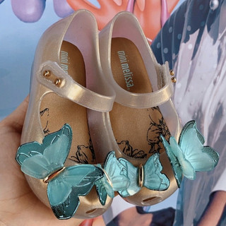 2023 Phong Cách Mới Melissa Cùng Phong Cách Bướm Ba Chiều Giày Trẻ Em Bé Gái Miệng Cá Thạch Giày Sandal Công Chúa Cho Bé