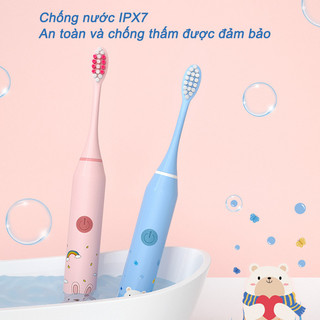 【BabyJoy】Bàn Chải Điện Cho Bé 5 Chế Độ Đa Năng,Bàn Chải Sóng Âm Trẻ Em,chống nước IPX7,Bàn chải mềm