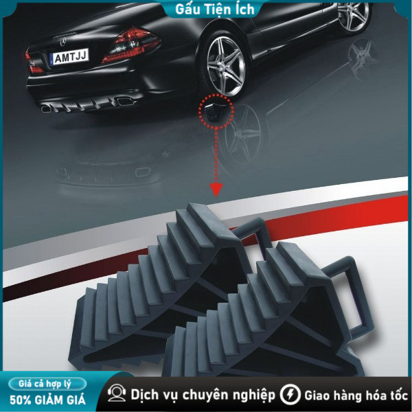 2 Cục Chèn Bánh Xe Cao Su – Chống Trượt, Dùng Cho Ô Tô Xe Tải