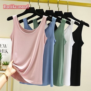 Phụ Nữ Đồng Bằng Áo Rời Thoải Mái Không Tay Áo Đa Năng Kích Thước Lớn Mùa Hè Cổ Tròn Mỏng Áo Sơ Mi