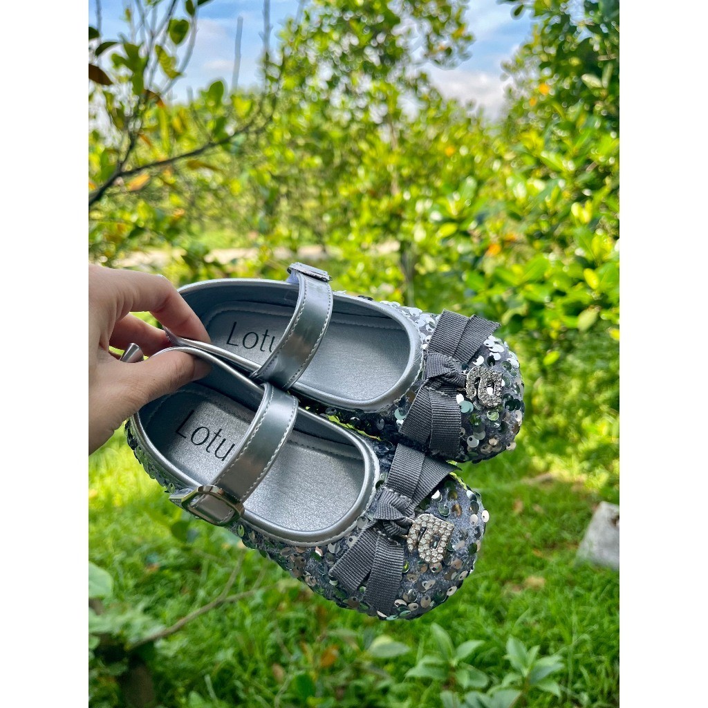 giày búp bê cho bé gái giày bệt size 27 - 37 cho bé đi học đi chơi mềm êm chân kim sa lấp lánh điệu đà công chúa 9637
