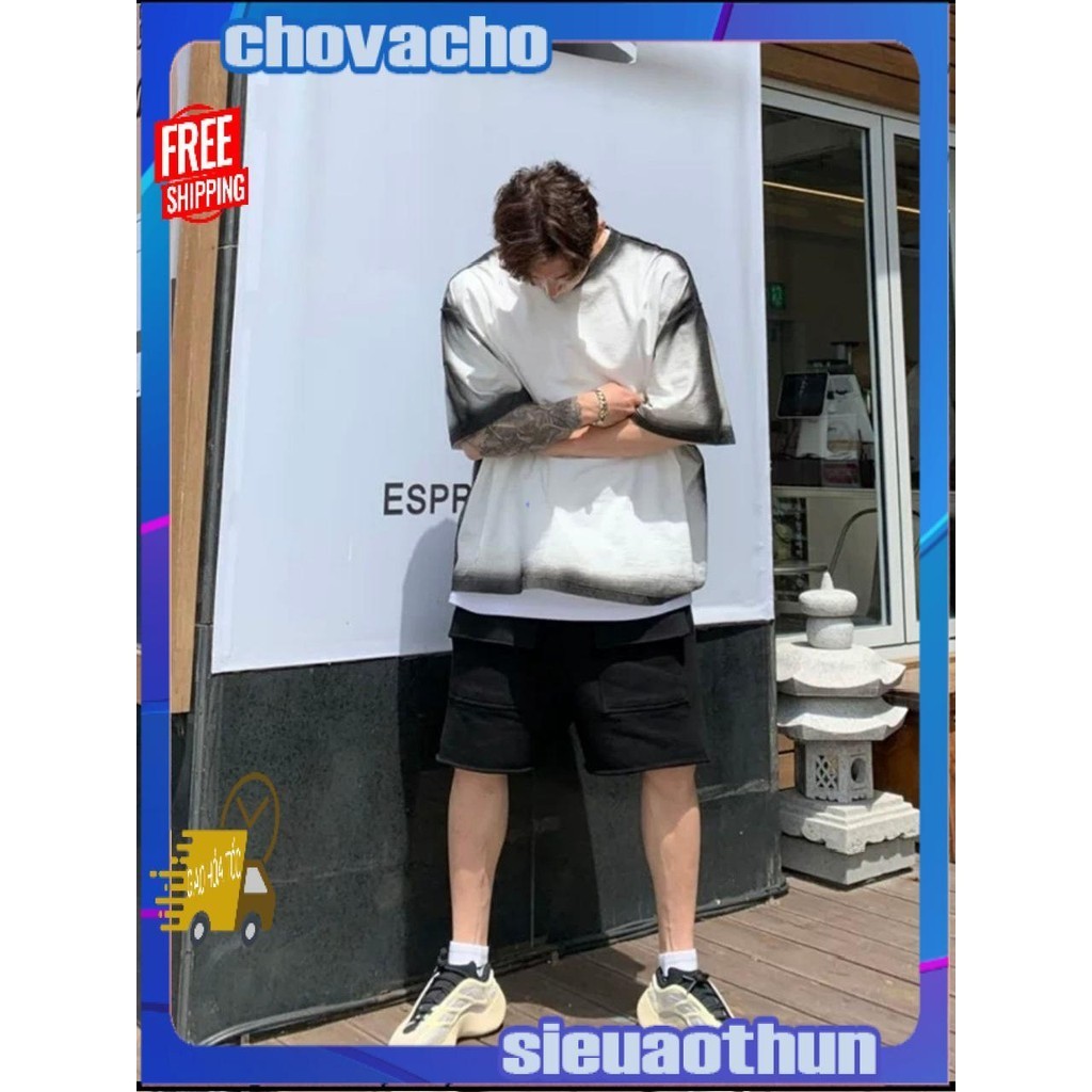 Áo thun Stee Cổ tròn SPAINT BASIC ICVCVNI Unisex