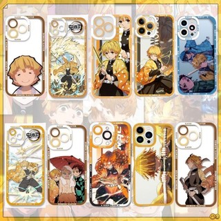 Anime Demon Slayer Agatsuma Zenitsu Vỏ Cho IPhone 13 12 Mini Pro Max 11 Vỏ Silicon Hoạt Hình Xu Hướng Trong Suốt Thương Hiệu TPU Mềm Vỏ Điện Thoại