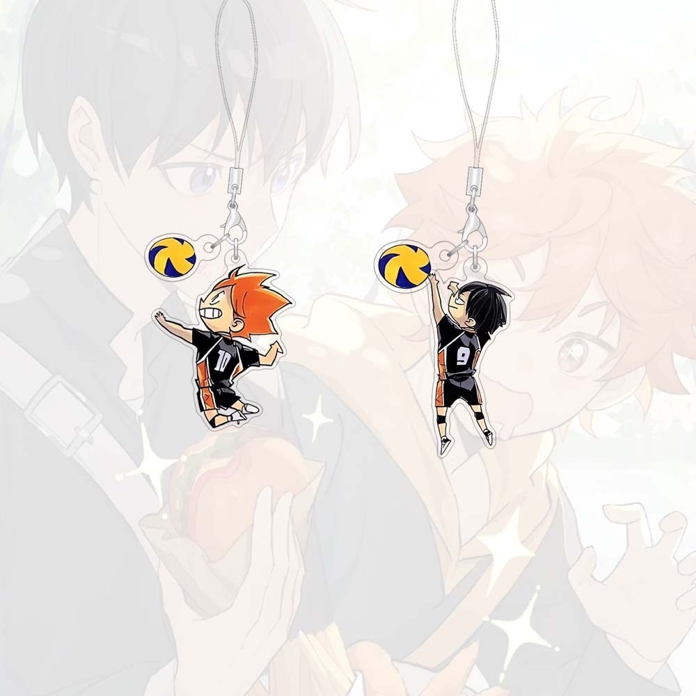 Dây Đeo Điện Thoại Haikyu Q Phiên Bản Hoạt Hình Ngoại Vi Acrylic Mặt Dây Chuyền Túi Quyến Rũ Phụ Kiện Điện Thoại