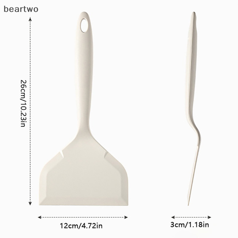 < Beartwo > Thìa Gel Silica Dụng Cụ Nhà Bếp Gia Đình Chống Dính Xẻng Nấu Ăn Tích Hợp Silicon Dụng Cụ Nhà Bếp Tay Cầm Thoải Mái Đẹp