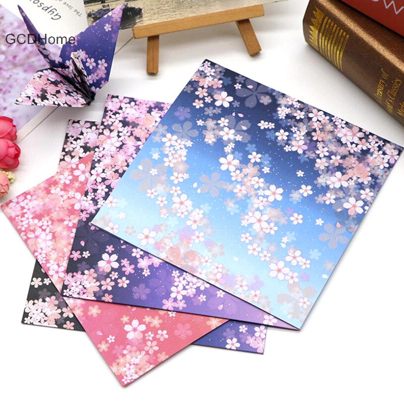 Gcdhome 60 / 65 Chiếc Ngôi Sao Không Gian Origami Hoa Hai Mặt Giấy Gấp DIY Giấy Thủ Công HOT