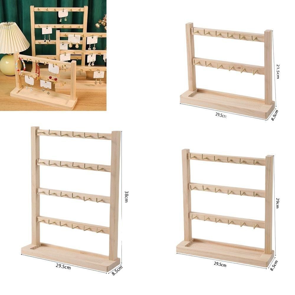 [Vận chuyển nhanh] Giá đựng đồ trang sức SIMPLEAID, Gỗ nguyên khối có móc Dây chuyền Giá đỡ, Móc treo trang sức có thể tháo rời bằng gỗ