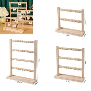 [Vận chuyển nhanh] Giá đựng đồ trang sức THEHOMECO, Giá đỡ dây chuyền có thể tháo rời bằng gỗ nguyên khối, có móc trưng bày vòng tay bằng gỗ