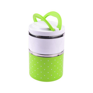 Camen Chấm Bi Đựng Thức Ăn Giữ Nhiệt  2 ngăn lõi inox