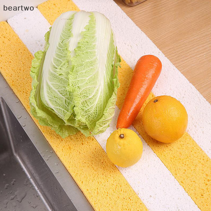 < Beartwo > Bồn Rửa Nhà Bếp Splash Guard Miếng Bọt Biển Có Thể Điều Chỉnh Đĩa Sấy Thảm Phòng Tắm Bồn Rửa Nước Catcher Thảm Thấm Hút Mặt Bàn Bảo Vệ Đẹp