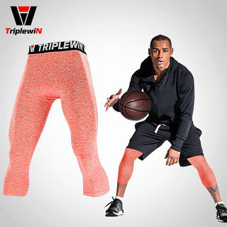 Lightweight Breathable Tights Men's Super Elastic Sports Basketball Snowflake Bottoming Quick-Drying Multi-Color Football Fitness Cropped Pants tW3S