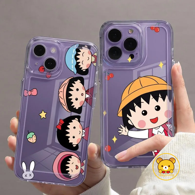 Ốp Điện Thoại Chibi Maruko-chan Cho Realme 12 11 10 9 Pro Plus 11X 10T 9i 8 7 6 5 3 2 Pro 8i 8s 7i Global 6s 6i 5s 5i 3i 5G 4G Thời Trang Cô Gái Dễ Thương Hoạt Hình Anime Mềm Mại Bao da