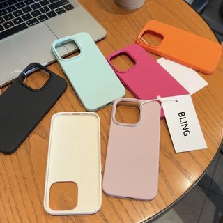 Ốp Điện Thoại Mềm Silicon Chất Lượng Cao Màu Đặc Chống Sốc Cho iPhone 11 12 13 14 15 Pro Max Plus