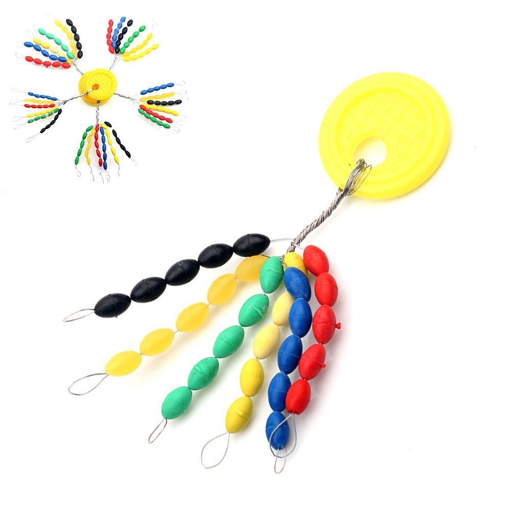 ✨30 Cái / Nhóm Phao Dừng Dòng Chặn Hạt Giàn Khoan Đệm Kết Nối Câu Cá Bobbers